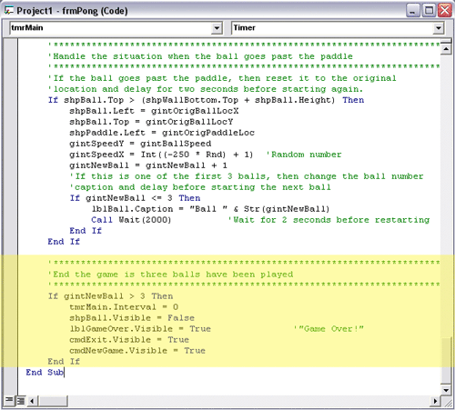 tmrMain_Timer sub routine - Step 9