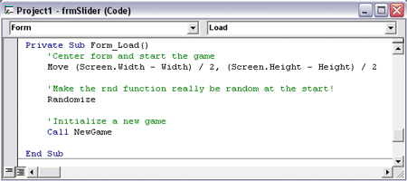 Form_Load sub routine