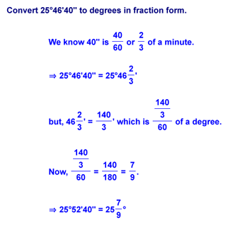 Degrees / Minutes / Seconds to fractional degrees