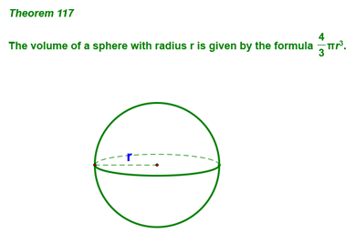 Theorem 117 - The Volume of a Sphere