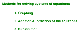 Methods of Solving Systems of Equations