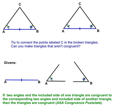 Angle-Side-Angle Congruence Postulate