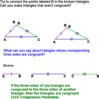 SSS Congruence Postulate