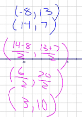 Finding a midpoint Example 2