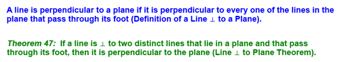 Line Perp to Plane Definition &amp; Theorem