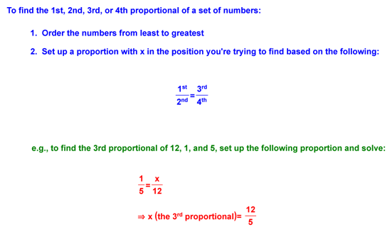 Finding Proportionals