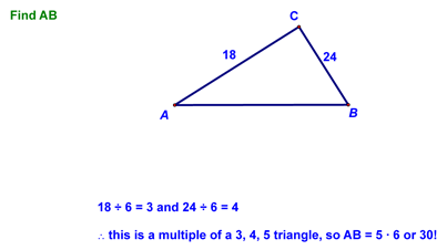 An example using Pythagorean Triples