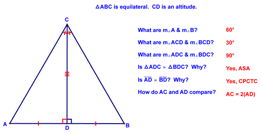 Example using 30-60-90 Triangle